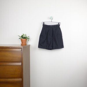 Wool Rafaella Petite High Waisted Pleated Shorts